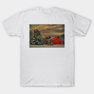 Winter. Snow. Cabin. T-Shirt